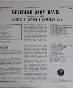 Alternative view of Reverend Gary Davis* - Volume 2 - 1971 / Lord I Wish I Could See (LP, Album) (Very Good Plus (VG+))