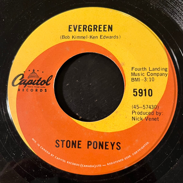 The Stone Poneys - Evergreen / One For Me (7") (Near Mint (NM or M-))