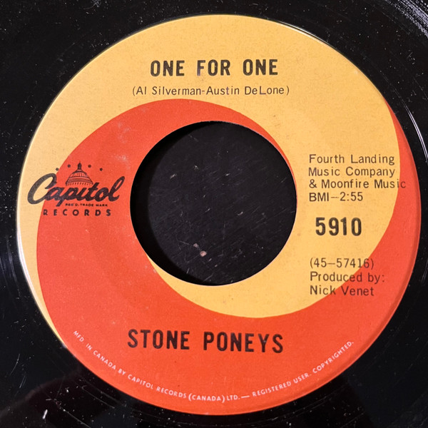 The Stone Poneys - Evergreen / One For Me (7") (Near Mint (NM or M-)) - Image 2