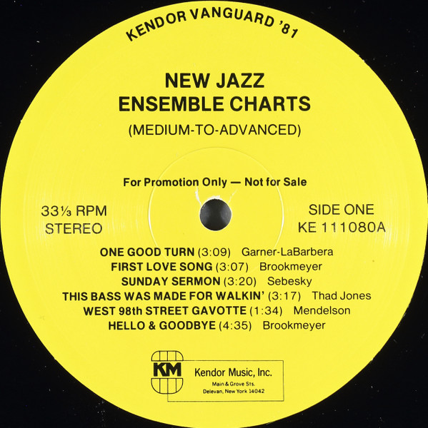 The Thad Jones Eclipse*, The Mel Lewis Jazz Orchestra, The Phil Woods Band*, The NTSU 1:00 Lab Band* - Kendor Vanguard '81: New Jazz Charts (Medium To Advanced) (LP, Promo, Smplr) (Mint (M))