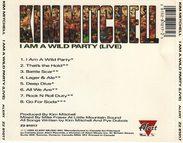Kim Mitchell - I Am A Wild Party (Live) (CD, Album) (Near Mint (NM or M-)) - Image 3