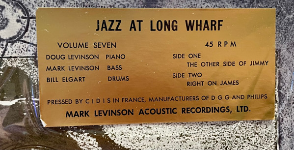Doug Levinson, Mark Levinson, Bill Elgart - Jazz At Long Wharf (12", Album) (Very Good Plus (VG+)) - Image 2