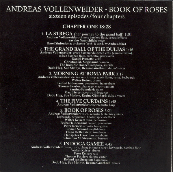 Andreas Vollenweider - Book Of Roses (Sixteen Episodes / Four Chapters) (CD, Album) (Near Mint (NM or M-)) - Image 2