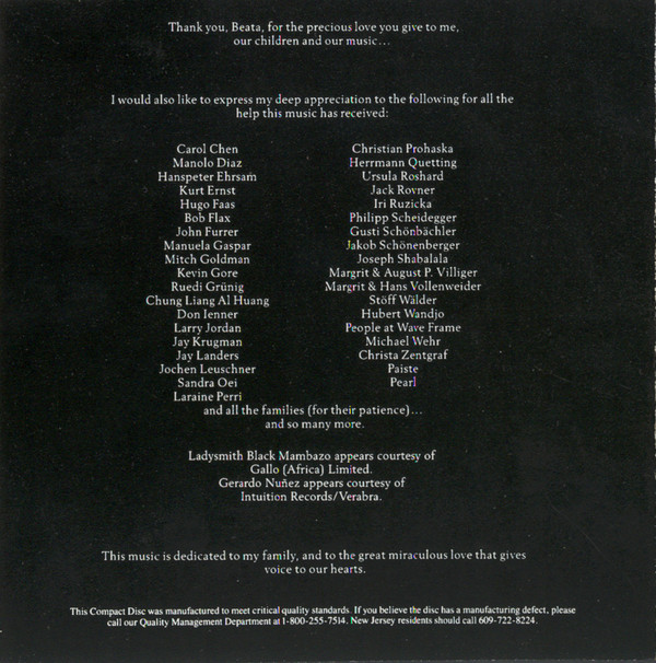 Andreas Vollenweider - Book Of Roses (Sixteen Episodes / Four Chapters) (CD, Album) (Near Mint (NM or M-)) - Image 5