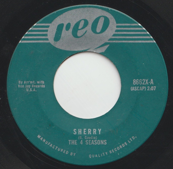 The Four Seasons - Sherry (7", Single) (Near Mint (NM or M-))