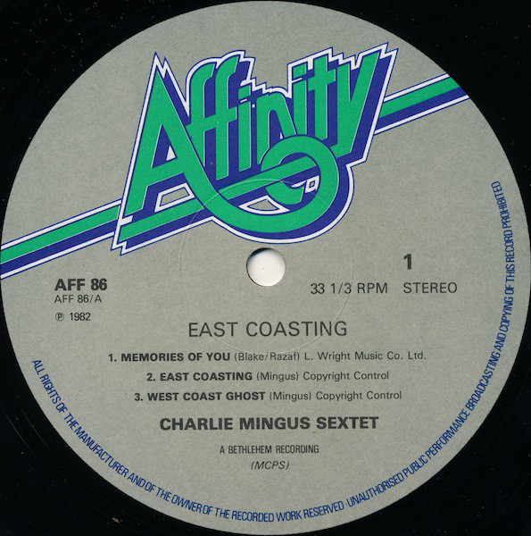 Charles Mingus Sextet - East Coasting (LP, Album, RE) (Near Mint (NM or M-)) - Image 2