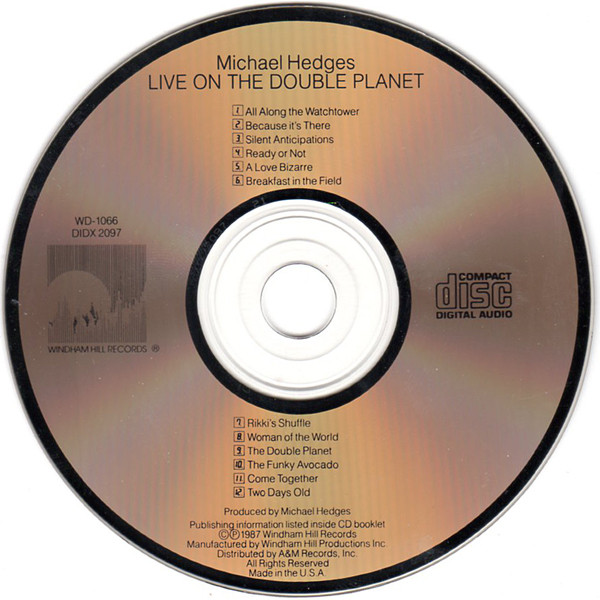 Michael Hedges - Live On The Double Planet (CD, Album) (Near Mint (NM or M-)) - Image 3