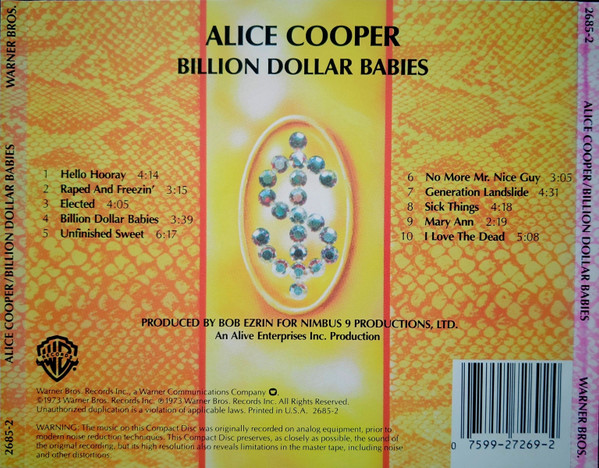Alice Cooper - Billion Dollar Babies (CD, Album, RE) (Near Mint (NM or M-)) - Image 2