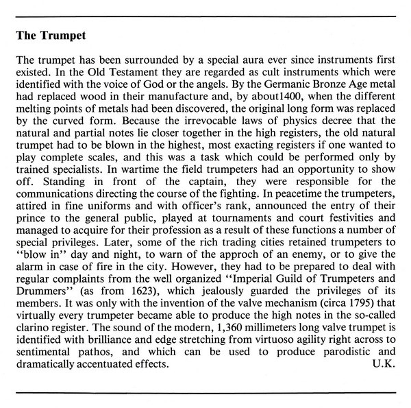 Various - The Instruments Of Classical Music, Vol.3: The Trumpet (CD, Comp) (Near Mint (NM or M-)) - Image 3