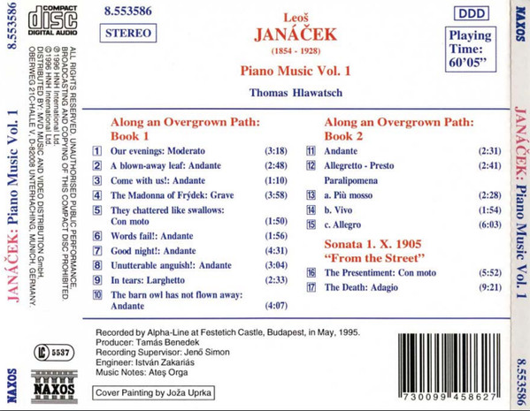 Thomas Hlawatsch, Leoš Janáček - Piano Music Vol. 1 (CD, Album) (Near Mint (NM or M-)) - Image 2