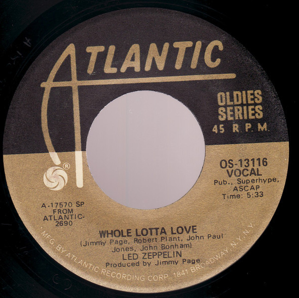 Led Zeppelin - Whole Lotta Love / Living Loving Maid (She's Just A Woman) (7", Single, RE, SP-) (Near Mint (NM or M-))