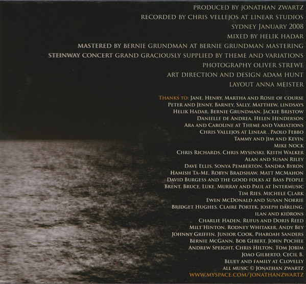 Jonathan Zwartz - The Sea (CD, Album) (Near Mint (NM or M-)) - Image 4