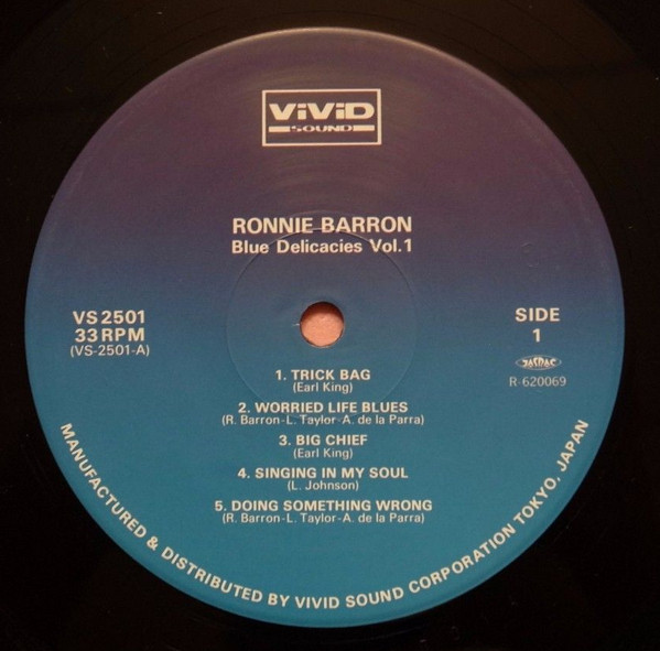 Ronnie Barron - Blue Delicacies Vol.1 (LP, Album, Promo) (Near Mint (NM or M-)) - Image 5