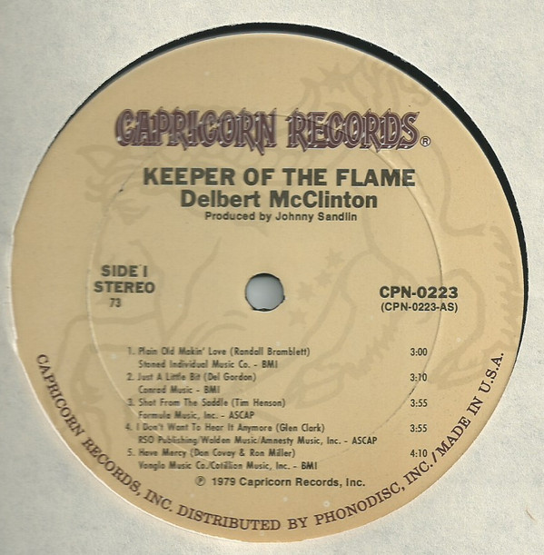 Delbert McClinton - Keeper Of The Flame (LP, Album, 73 ) (Very Good Plus (VG+)) - Image 2