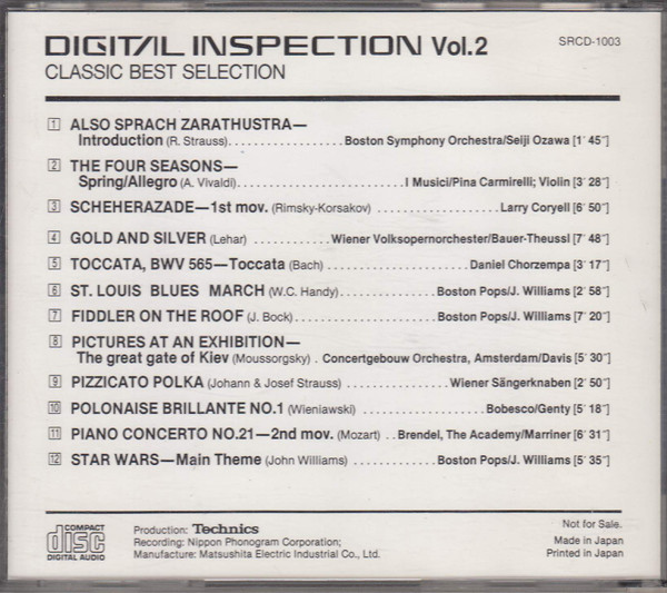 Various - Digital Inspection Vol.2 Classic Best Selection (CD, Comp, Promo) (Near Mint (NM or M-)) - Image 2