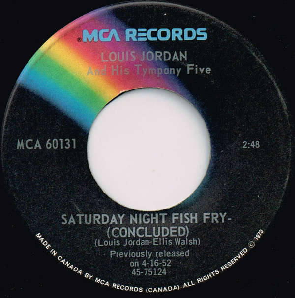 Louis Jordan And His Tympany Five - Saturday Night Fish Fry (7", RE) (Very Good Plus (VG+)) - Image 2