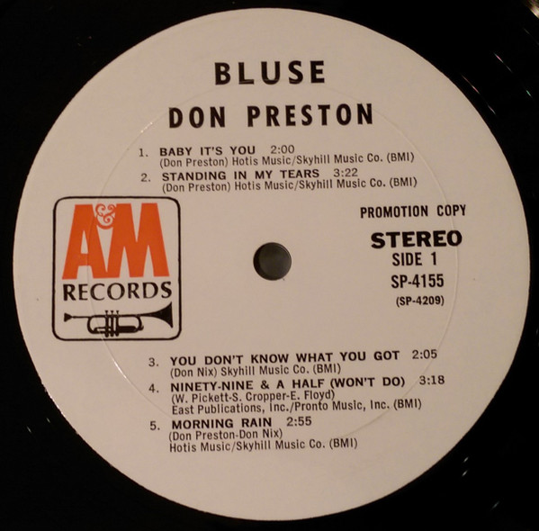Don Preston (2) - Bluse (LP, Album, Promo) (Mint (M)) - Image 3