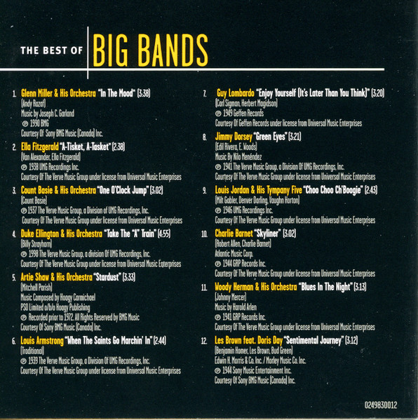 Various - The Best Of Big Bands (CD, Comp) (Mint (M)) - Image 2