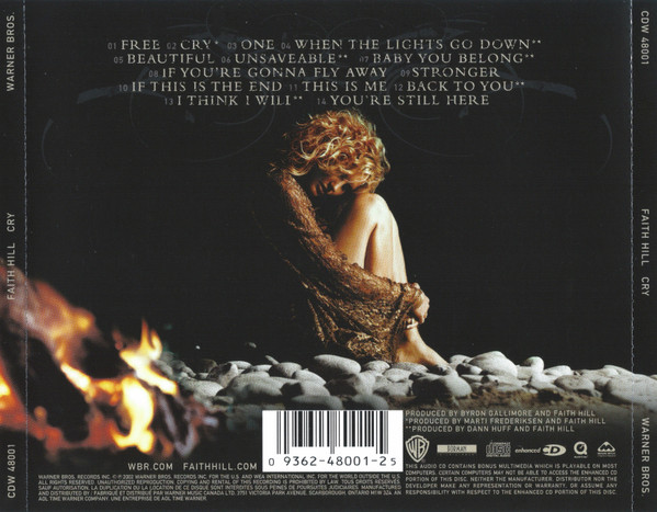 Faith Hill - Cry (CD, Album, Enh) (Near Mint (NM or M-)) - Image 2