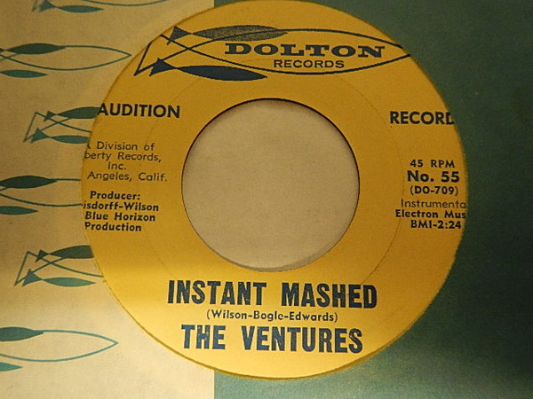 The Ventures - Instant Smashed / My Bonnie Lies (7", Single, Promo) (Very Good Plus (VG+))