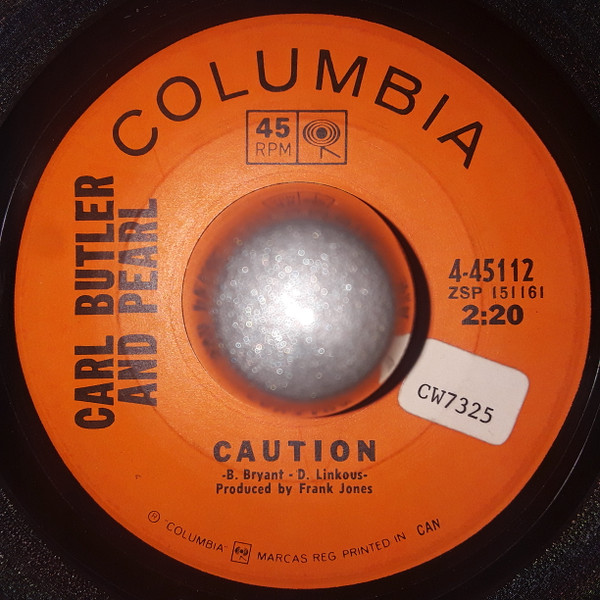 Carl & Pearl Butler - Used To Own This Train / Caution (7", Single) (Near Mint (NM or M-)) - Image 2