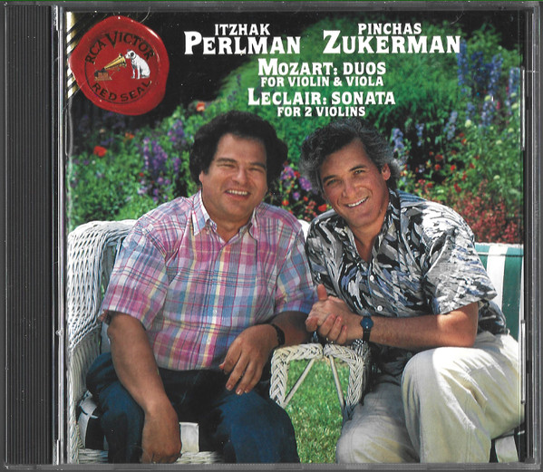 Itzhak Perlman, Pinchas Zukerman : Mozart* / Leclair* - Duos For Violin & Viola / Sonata For 2 Violins (CD, Album) (Near Mint (NM or M-))