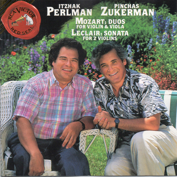 Itzhak Perlman, Pinchas Zukerman : Mozart* / Leclair* - Duos For Violin & Viola / Sonata For 2 Violins (CD, Album) (Near Mint (NM or M-)) - Image 4