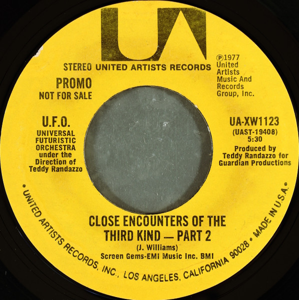 Universal Futuristic Orchestra - Close Encounters Of The Third Kind (7", Promo, Styrene, Ter) (Near Mint (NM or M-)) - Image 2