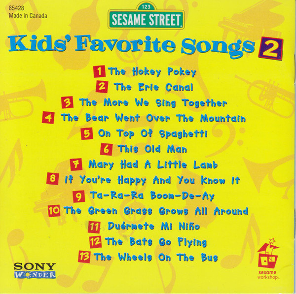 Sesame Street - Kid's Favorite Songs 2 (CD, Album, Comp, Club) (Near Mint (NM or M-)) - Image 4