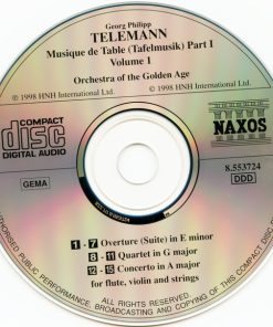Georg Philipp Telemann - Orchestra Of The Golden Age - Musique De Table (Tafelmusik) Part I • Volume 1 (CD, Album) (Near Mint (NM or M-)) - Image 3