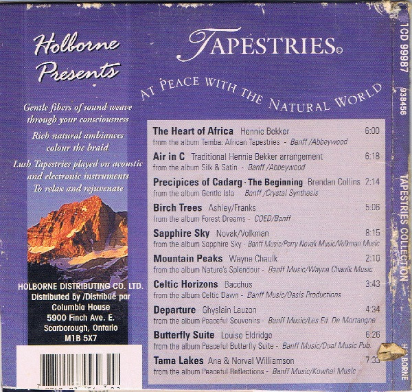 Various - Tapestries Collection - Tapestries At Peace With The Natural World (CD, Comp, Promo) (Near Mint (NM or M-)) - Image 3