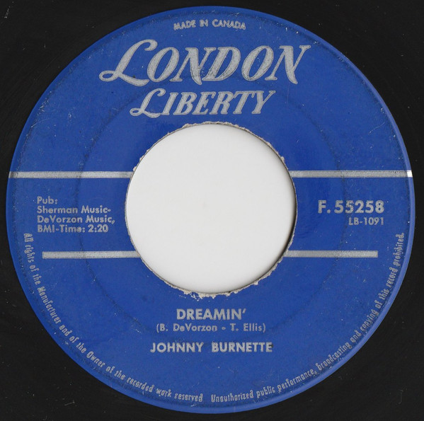 Johnny Burnette - Dreamin' (7", Single) (Near Mint (NM or M-))