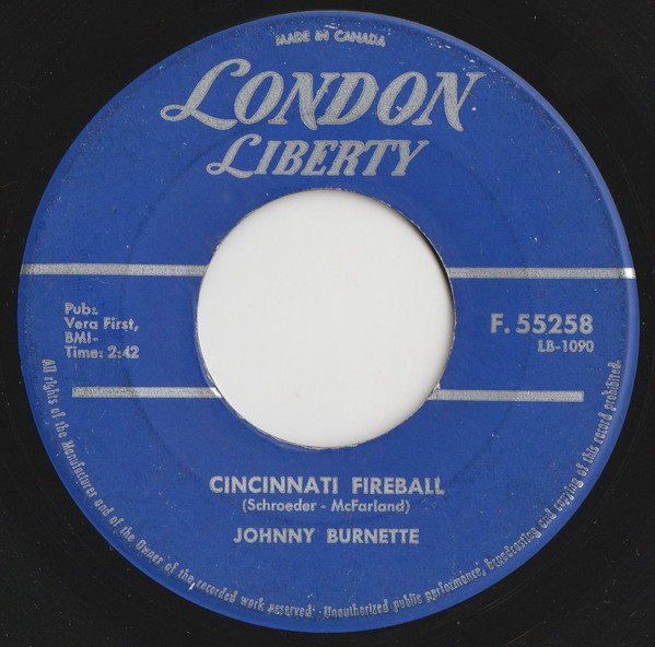 Johnny Burnette - Dreamin' (7", Single) (Near Mint (NM or M-)) - Image 2