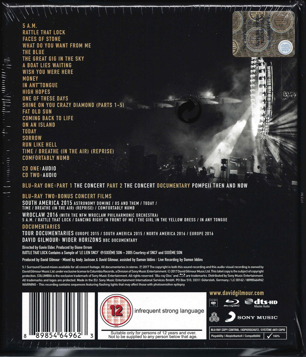 David Gilmour - Live At Pompeii (2xCD, Album + 2xBlu-ray, Multichannel, DTS + Box, ) (Near Mint (NM or M-)) - Image 3