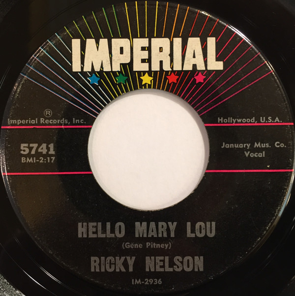 Ricky Nelson (2) - Travelin' Man / Hello Mary Lou (7", Single) (Near Mint (NM or M-)) - Image 2