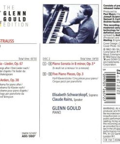 Alternative view of Glenn Gould, Richard Strauss, Elisabeth Schwarzkopf, Claude Rains - Ophelia-Lieder, Op. 67; Enoch Arden, Op. 38; Piano Sonata, Op. 5; 5 Piano Pieces, Op. 3 (2xCD, Comp, RM) (Near Mint (NM or M-))