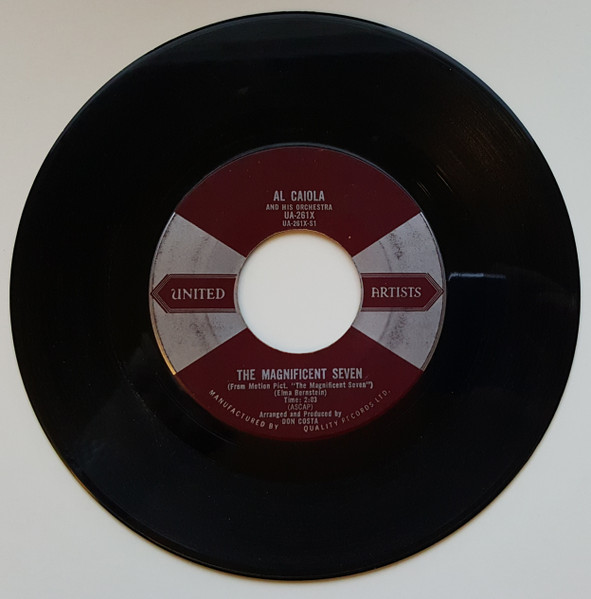 Al Caiola And His Orchestra - The Magnificent Seven / The Lonely Rebel (7", Single) (Very Good Plus (VG+))