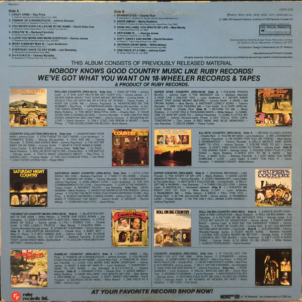 Various - Ramblin' Country 15 Full Length Country Hits (LP, Comp) (Mint (M)) - Image 2