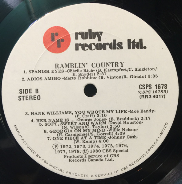 Various - Ramblin' Country 15 Full Length Country Hits (LP, Comp) (Mint (M)) - Image 4
