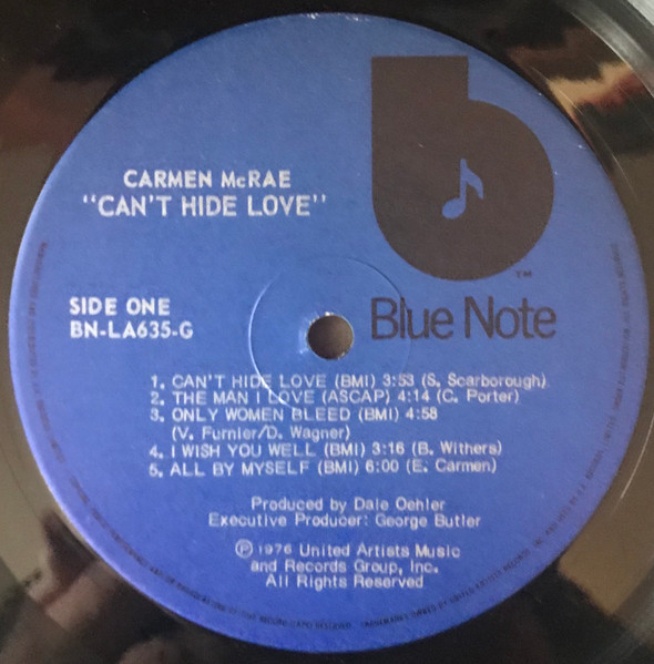 Carmen McRae - Can't Hide Love (LP, Album) (Very Good Plus (VG+)) - Image 3