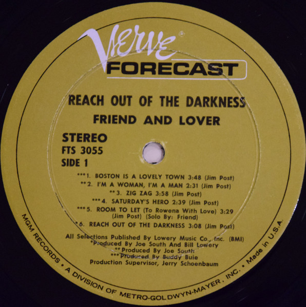 Friend And Lover - Reach Out Of The Darkness (LP, Album, Wad) (Very Good Plus (VG+)) - Image 3