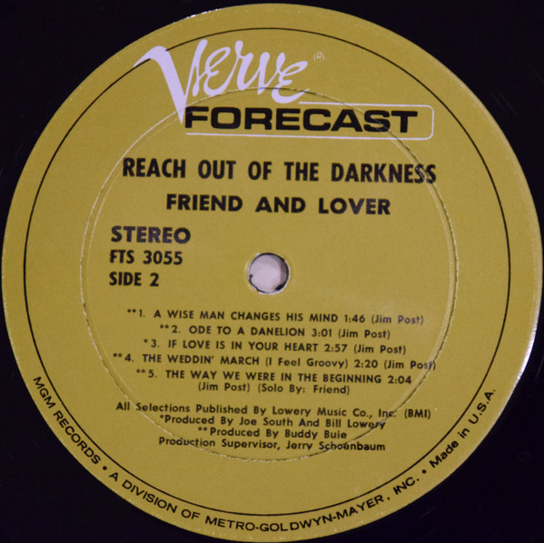 Friend And Lover - Reach Out Of The Darkness (LP, Album, Wad) (Very Good Plus (VG+)) - Image 4