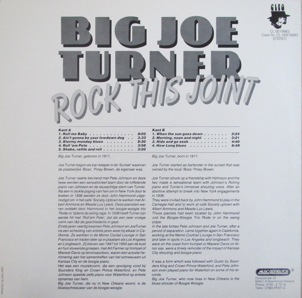 Big Joe Turner - Rock This Joint (LP) (Very Good Plus (VG+)) - Image 2