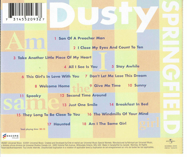 Dusty Springfield - Am I The Same Girl (CD, Comp) (Mint (M)) - Image 3