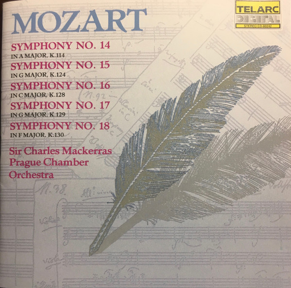 Mozart*, Prague Chamber Orchestra, Sir Charles Mackerras - Symphony No. 14, No.15, No. 16, No. 17, & No. 18 (CD, Album) (Near Mint (NM or M-))