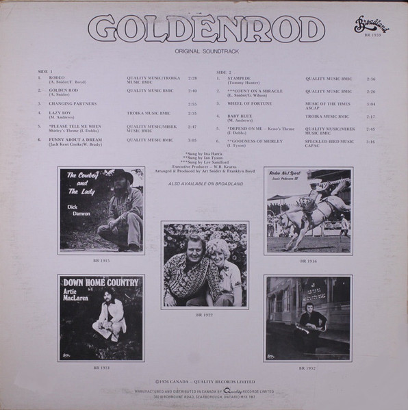 Franklyn Boyd - Goldenrod (Original Soundtrack) (LP) (Mint (M)) - Image 2
