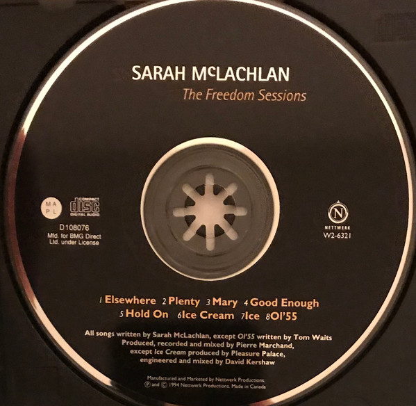Sarah McLachlan - The Freedom Sessions (CD, Album, Club) (Near Mint (NM or M-)) - Image 3