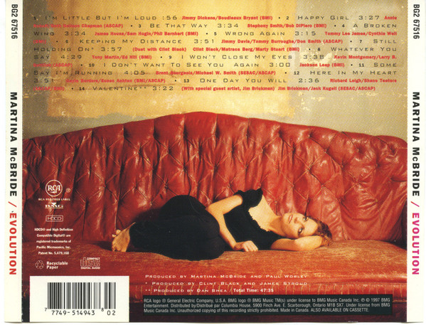 Martina McBride - Evolution (HDCD, Album, Club) (Mint (M)) - Image 2