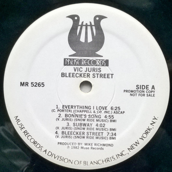 Vic Juris - Bleecker Street (LP, Album, Promo) (Very Good Plus (VG+)) - Image 3