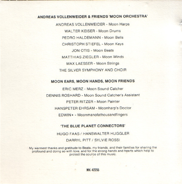 Andreas Vollenweider - Down To The Moon (CD, Album) (Near Mint (NM or M-)) - Image 4